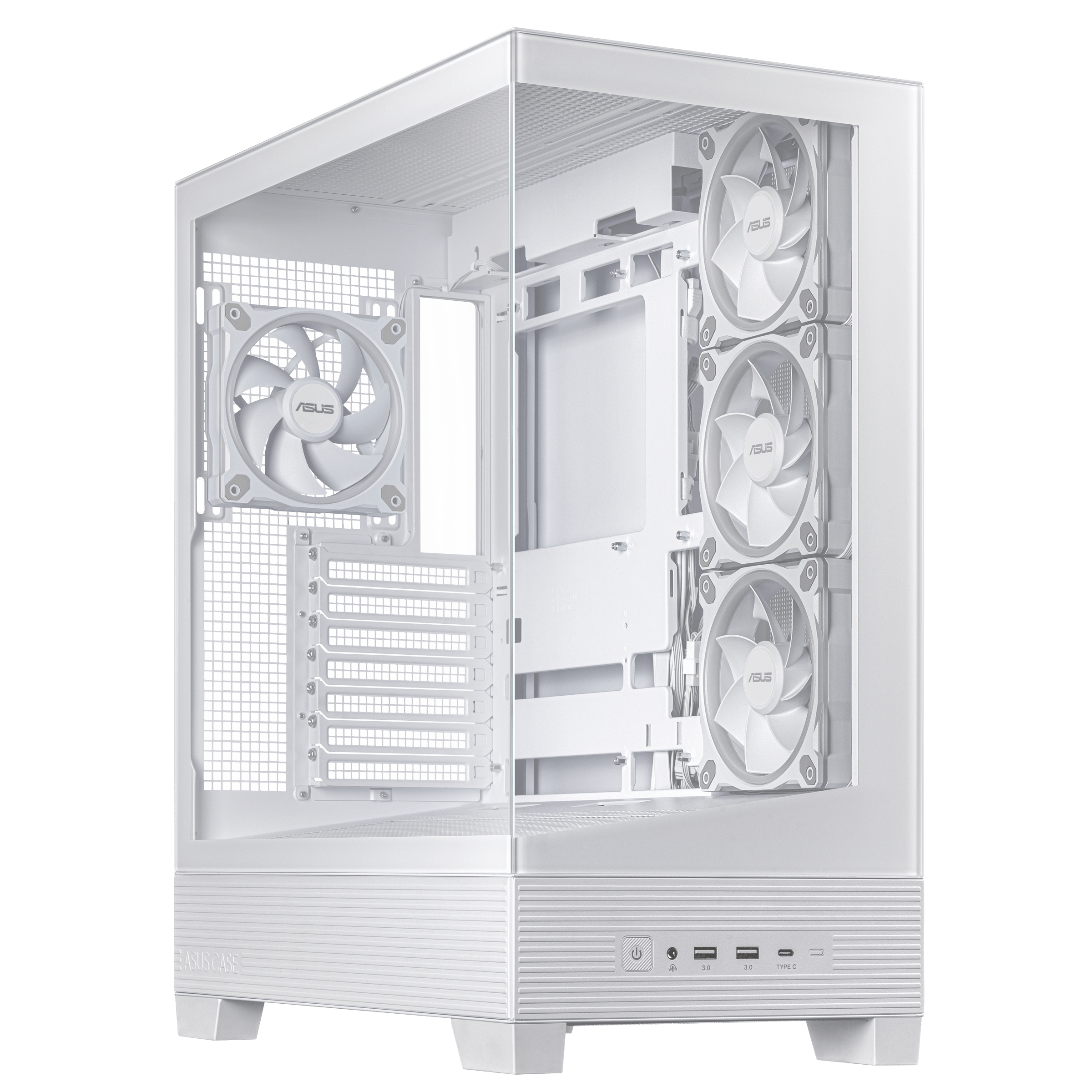 ASUS A31 Plus TG ARGB PC Case, Midi-Tower, ATX, Tempered Glass - White