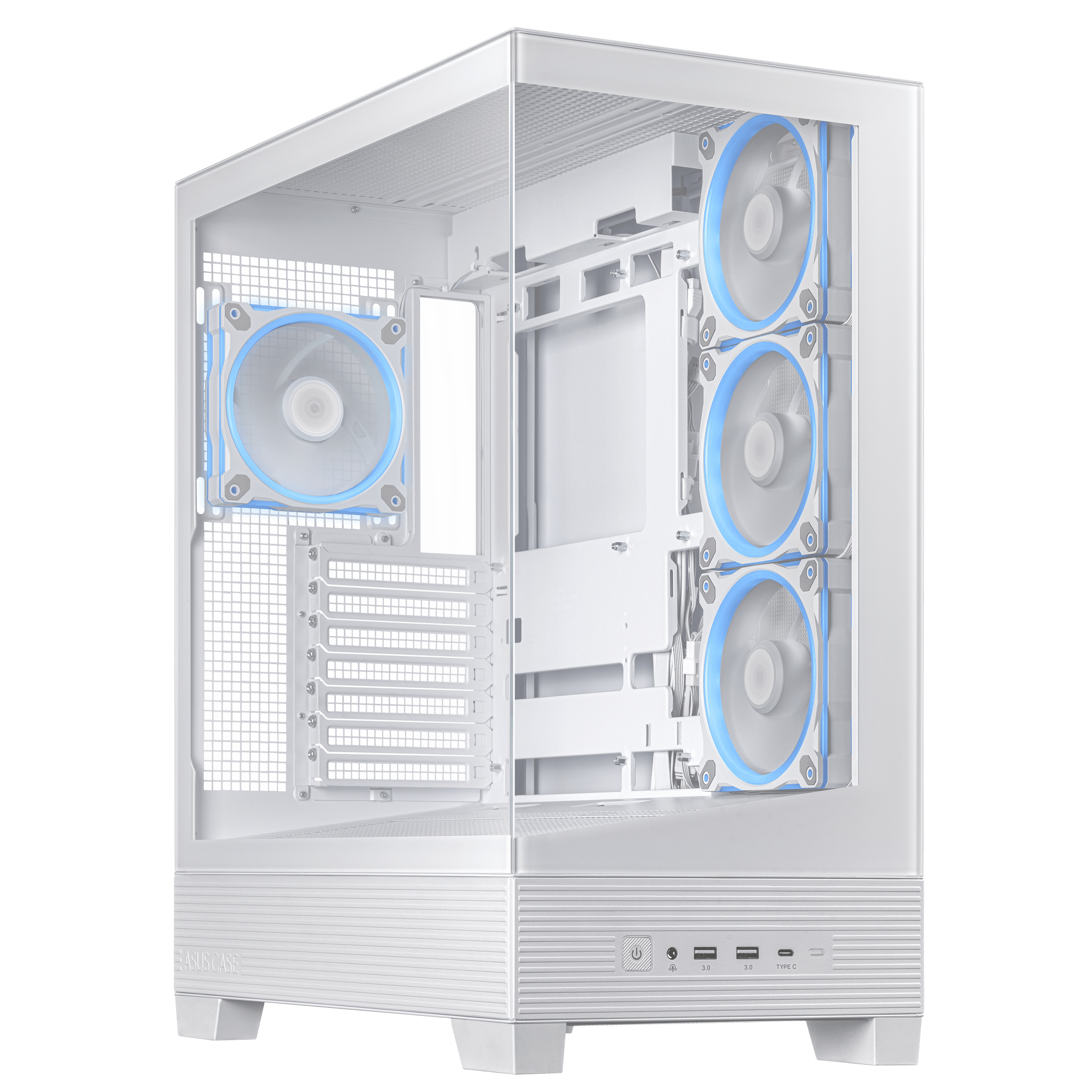 ASUS A31 Plus TG ARGB PC Case, Midi-Tower, ATX, Tempered Glass - White