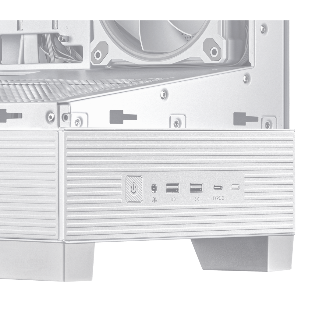 ASUS A31 Plus TG ARGB PC Case, Midi-Tower, ATX, Tempered Glass - White