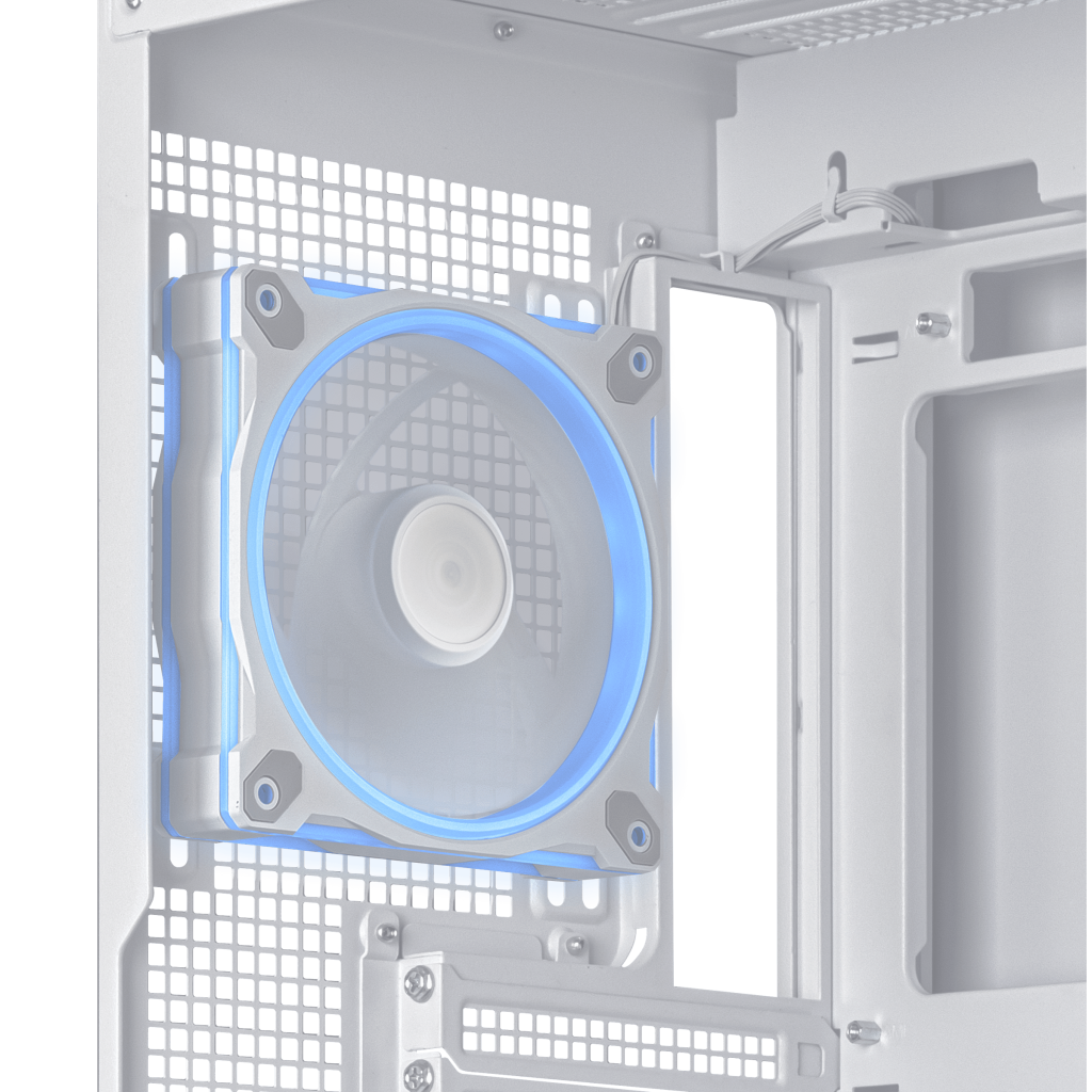 ASUS A31 Plus TG ARGB PC Case, Midi-Tower, ATX, Tempered Glass - White