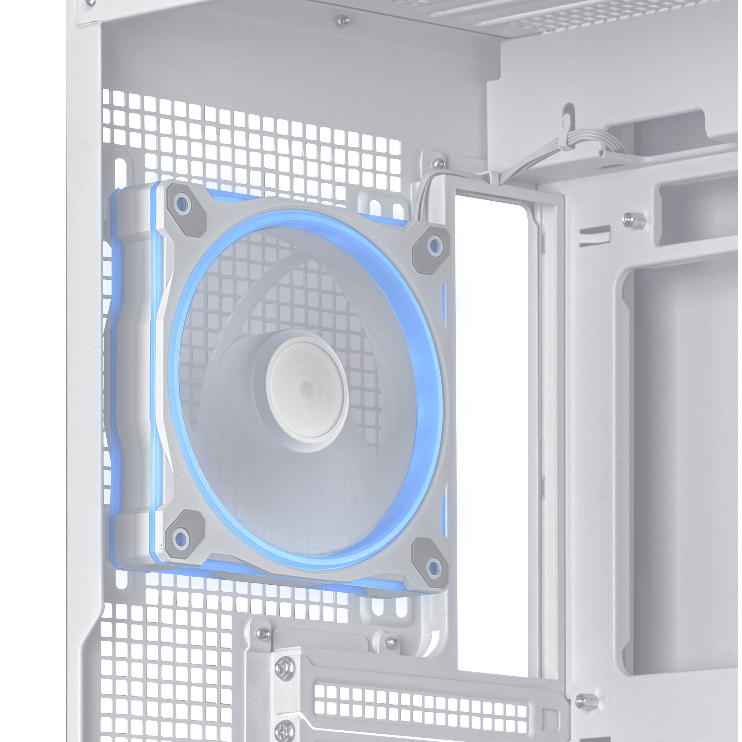 ASUS A31 Plus TG ARGB PC Case, Midi-Tower, ATX, Tempered Glass - White