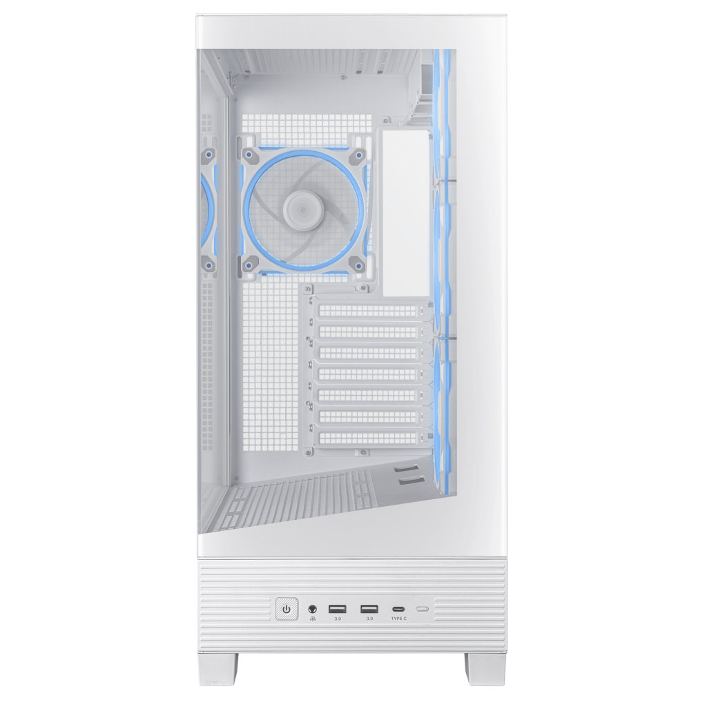 ASUS A31 Plus TG ARGB PC Case, Midi-Tower, ATX, Tempered Glass - White