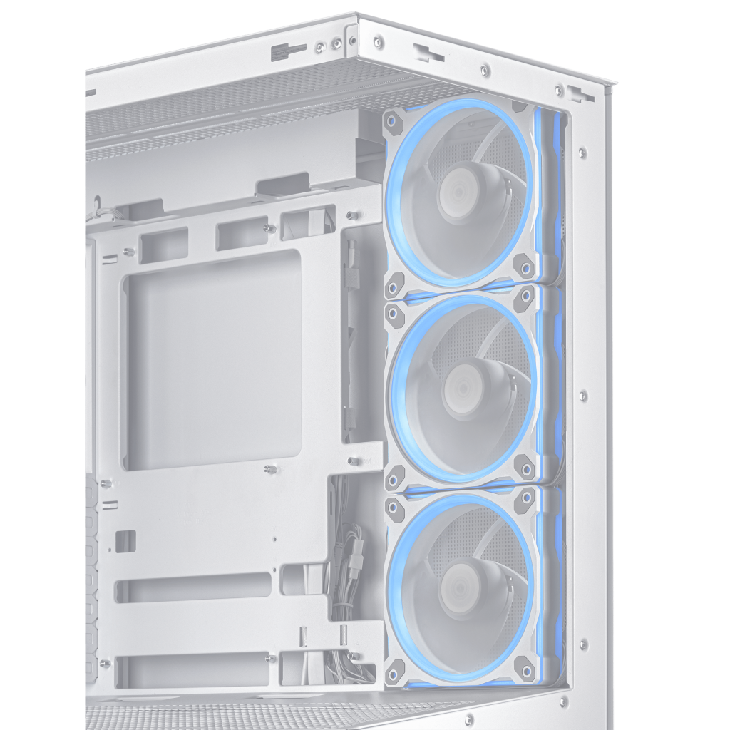 ASUS A31 Plus TG ARGB PC Case, Midi-Tower, ATX, Tempered Glass - White