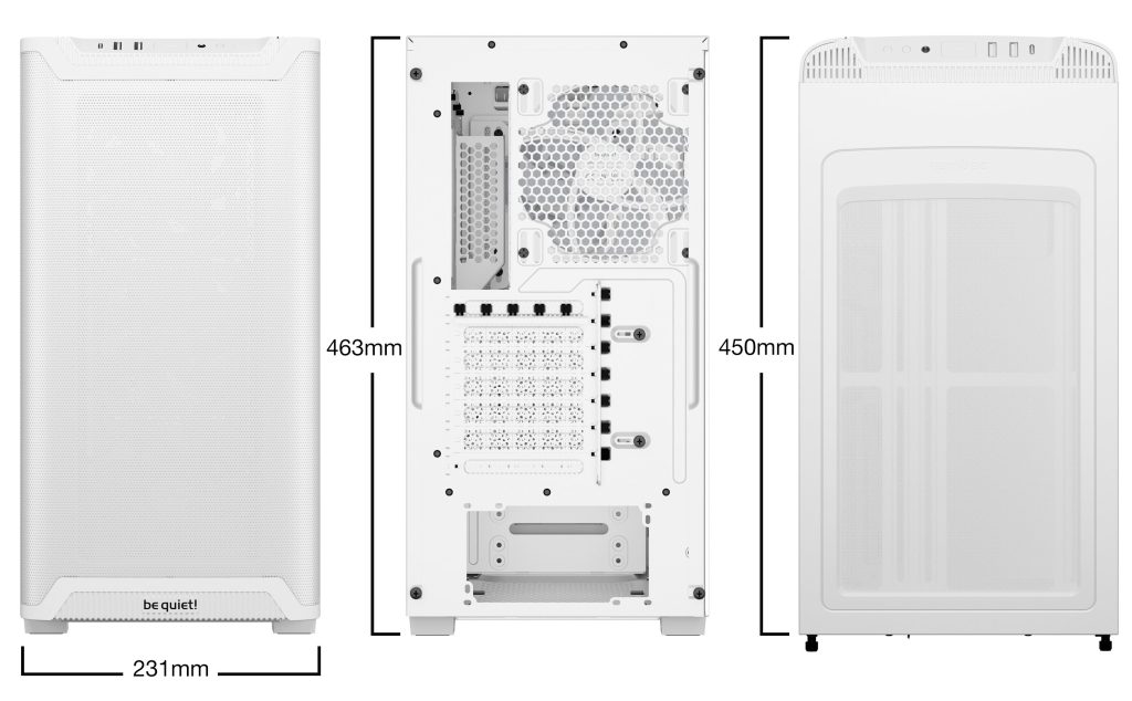 be quiet! Pure Base 501 LX PC Case, Midi-Tower, ATX, Tempered Glass - White