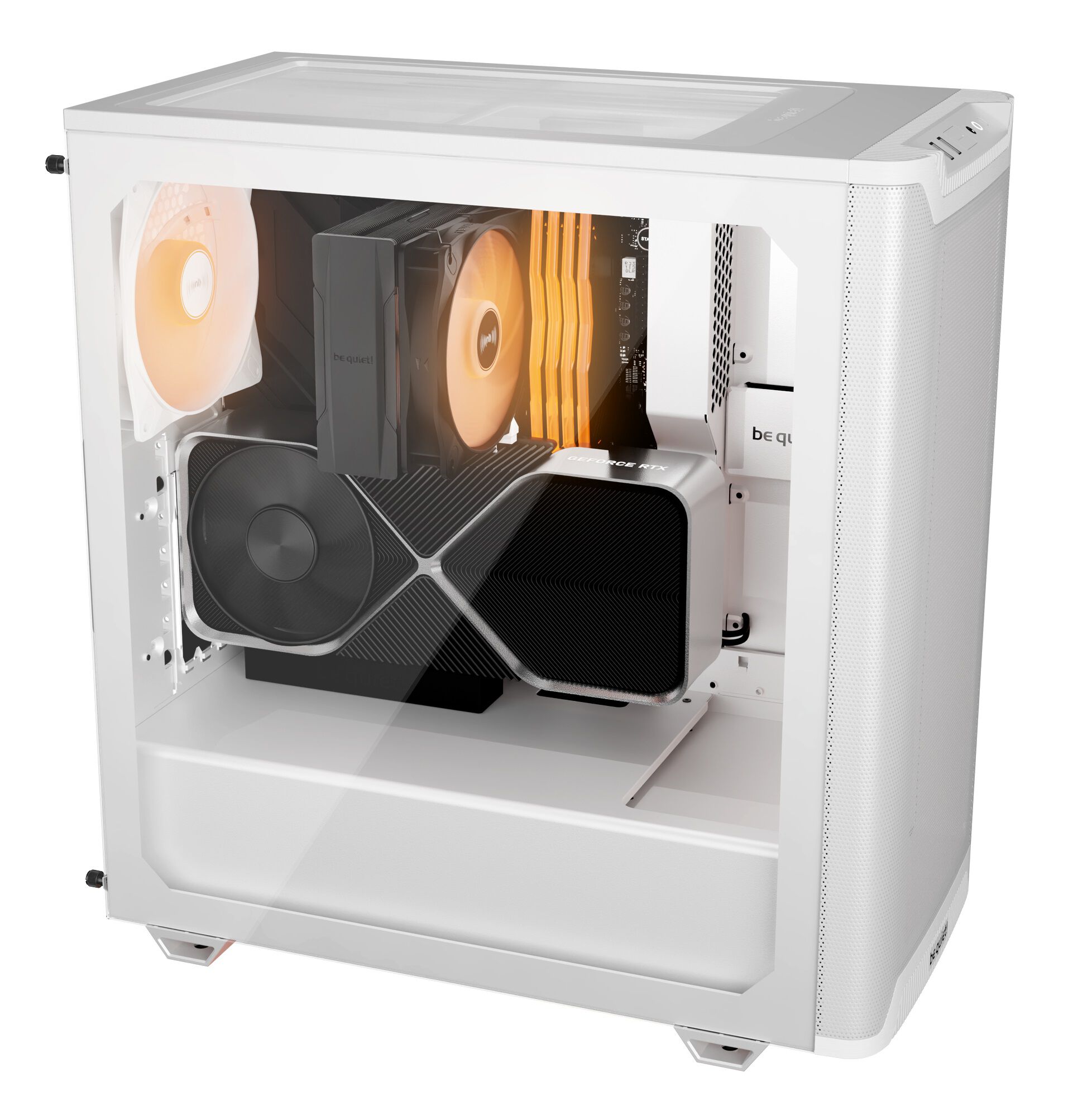 be quiet! Pure Base 501 LX PC Case, Midi-Tower, ATX, Tempered Glass - White