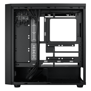 Cooler Master MasterBox 600 ARGB PC Case, Midi-Tower, E-ATX, RGB, Tempered Glass - Black