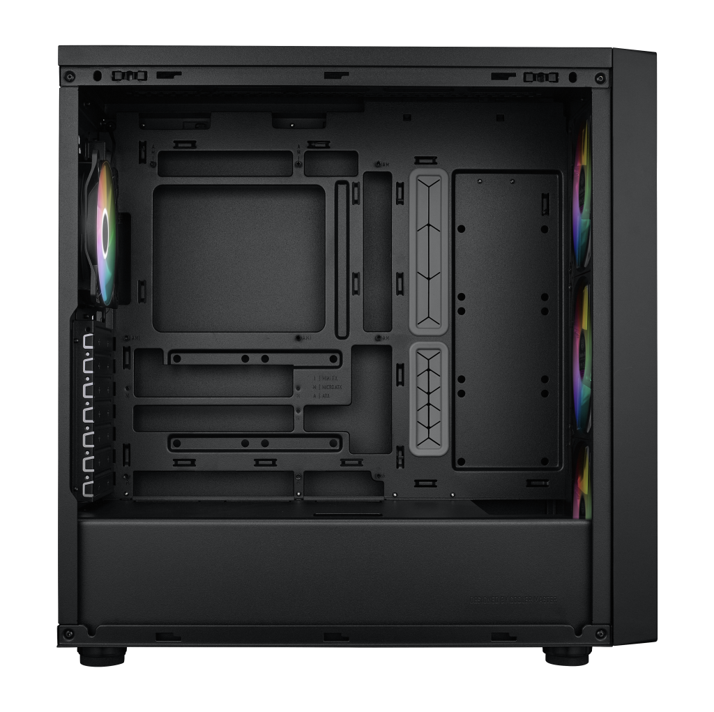 Cooler Master MasterBox 600 ARGB PC Case, Midi-Tower, E-ATX, RGB, Tempered Glass - Black