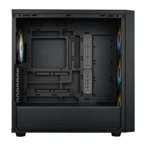 Cooler Master MasterBox 600 ARGB PC Case, Midi-Tower, E-ATX, RGB, Tempered Glass - Black