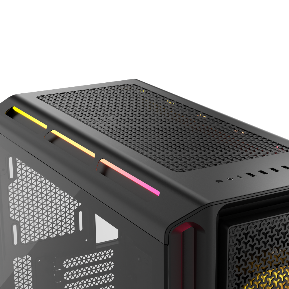 Corsair iCUE LINK 5000T LX PC Case, Midi-Tower, E-ATX, RGB, Tempered Glass - Black