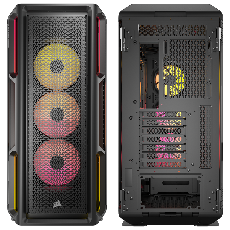 Corsair iCUE LINK 5000T LX PC Case, Midi-Tower, E-ATX, RGB, Tempered Glass - Black