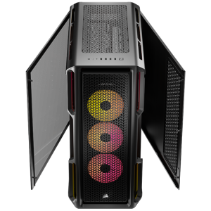 Corsair iCUE LINK 5000T LX PC Case, Midi-Tower, E-ATX, RGB, Tempered Glass - Black