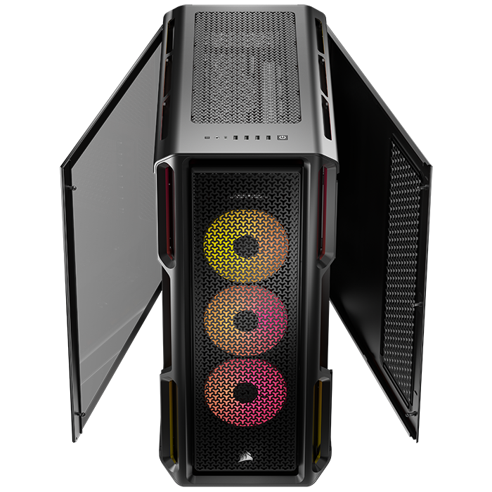 Corsair iCUE LINK 5000T LX PC Case, Midi-Tower, E-ATX, RGB, Tempered Glass - Black