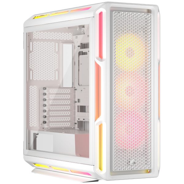 Corsair iCUE LINK 5000T LX PC Case, Midi-Tower, E-ATX, RGB, Tempered Glass – White