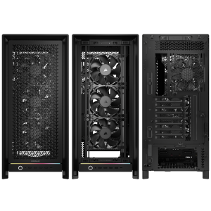 Corsair Frame 5000D PC Case, Midi-Tower, E-ATX, Tempered Glass - Black