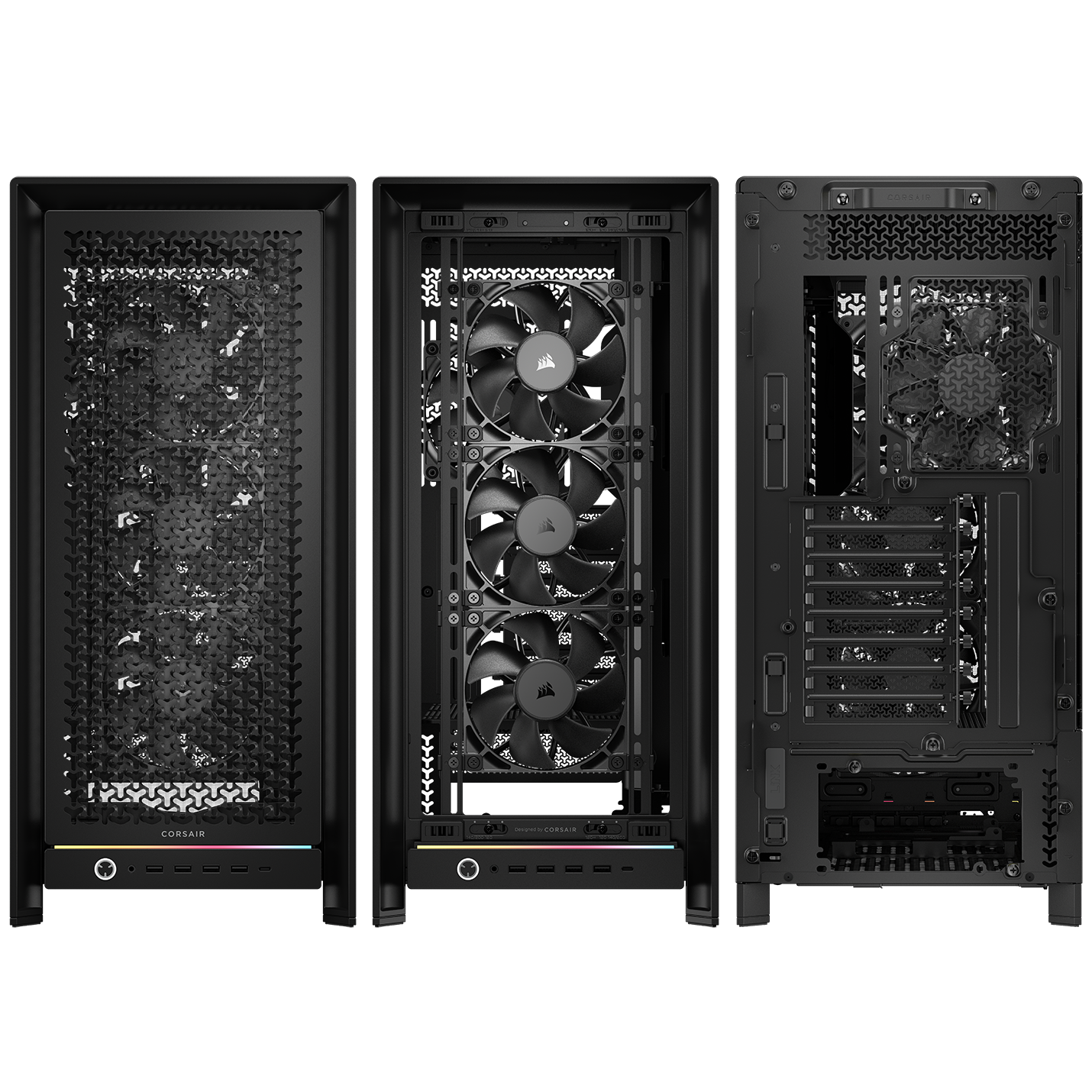 Corsair Frame 5000D PC Case, Midi-Tower, E-ATX, Tempered Glass - Black