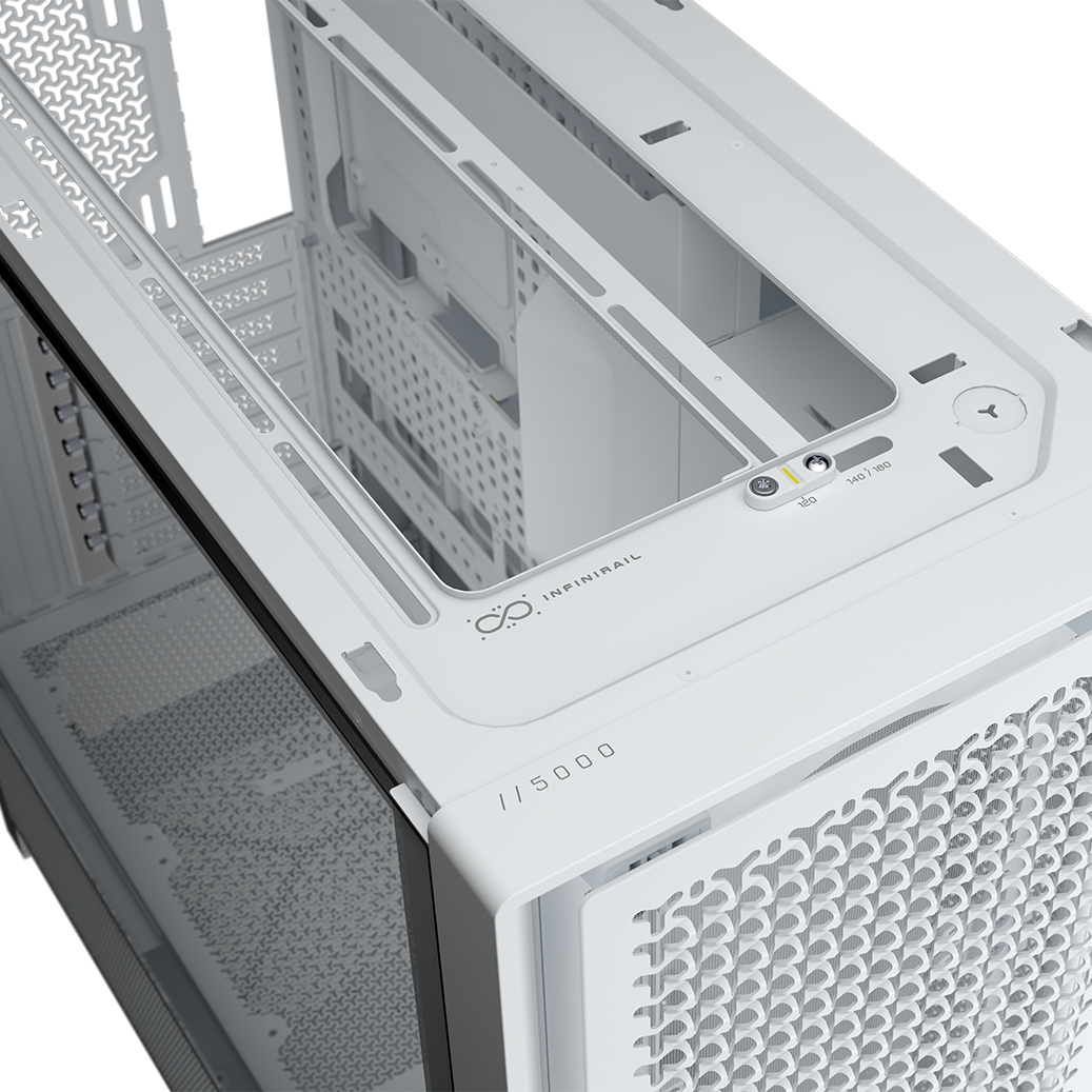 Corsair Frame 5000D PC Case, Midi-Tower, E-ATX, Tempered Glass - White : image 10