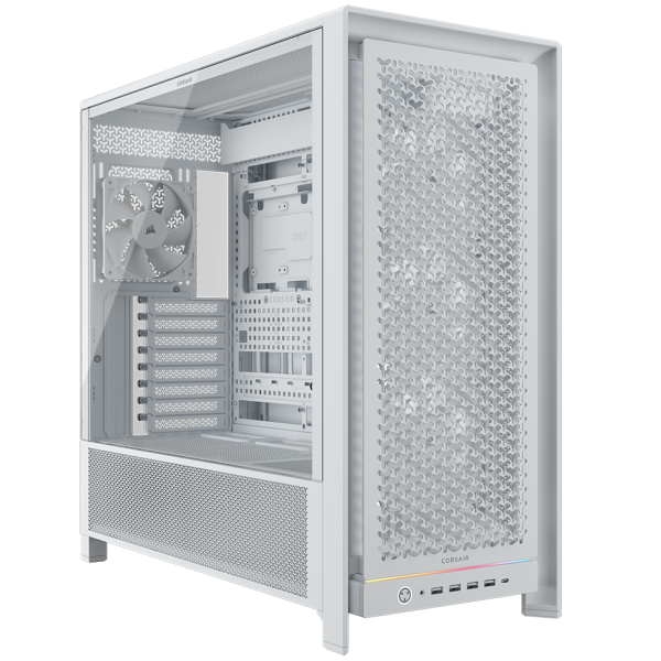 Corsair Frame 5000D PC Case, Midi-Tower, E-ATX, Tempered Glass – White