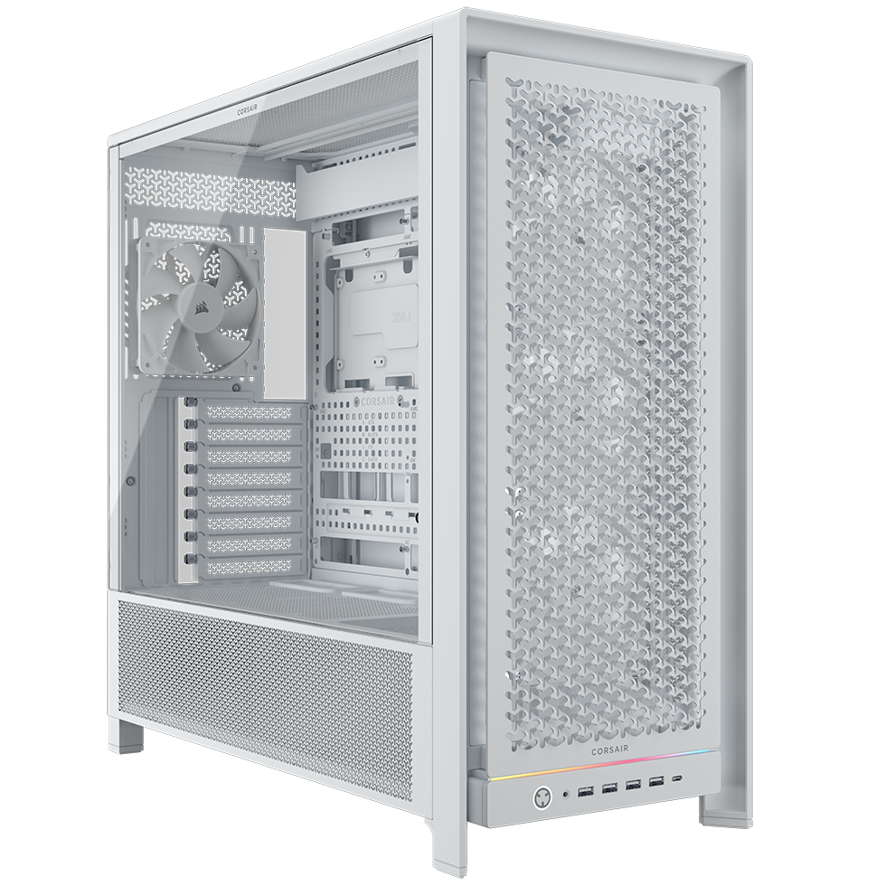 Corsair Frame 5000D PC Case, Midi-Tower, E-ATX, Tempered Glass - White : image 1