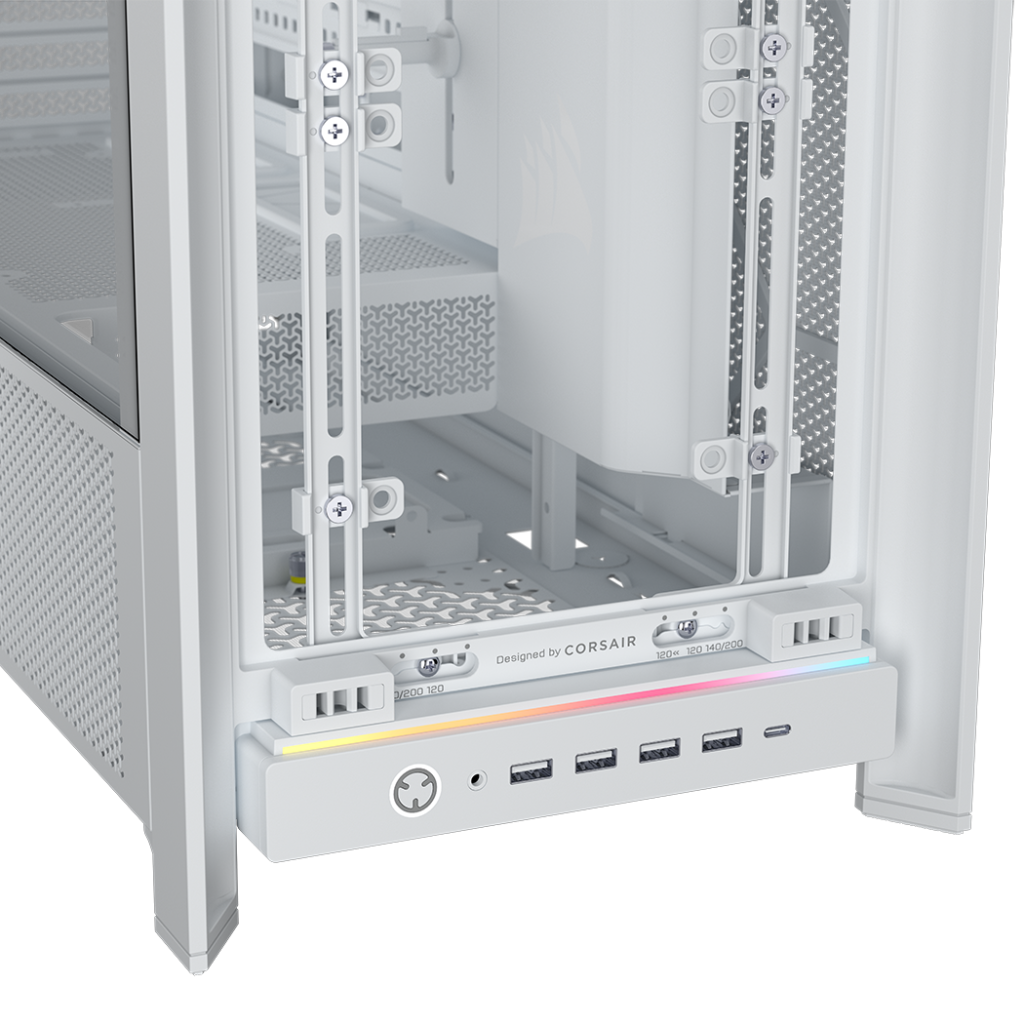 Corsair Frame 5000D PC Case, Midi-Tower, E-ATX, Tempered Glass - White : image 9