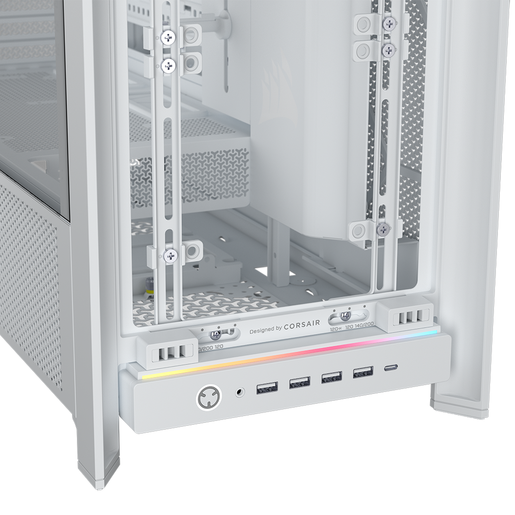 Corsair Frame 5000D PC Case, Midi-Tower, E-ATX, Tempered Glass - White : image 9