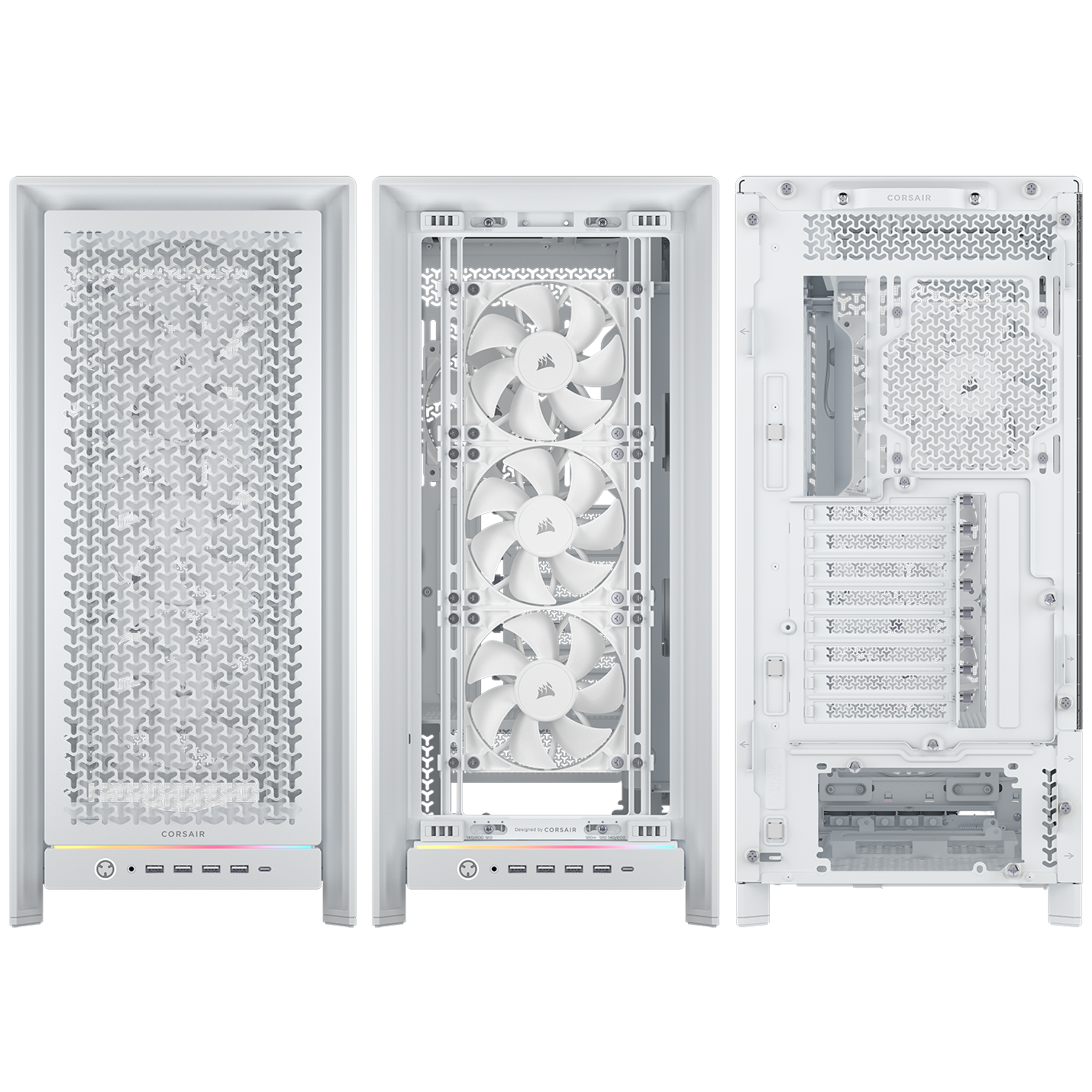 Corsair Frame 5000D PC Case, Midi-Tower, E-ATX, Tempered Glass - White : image 8