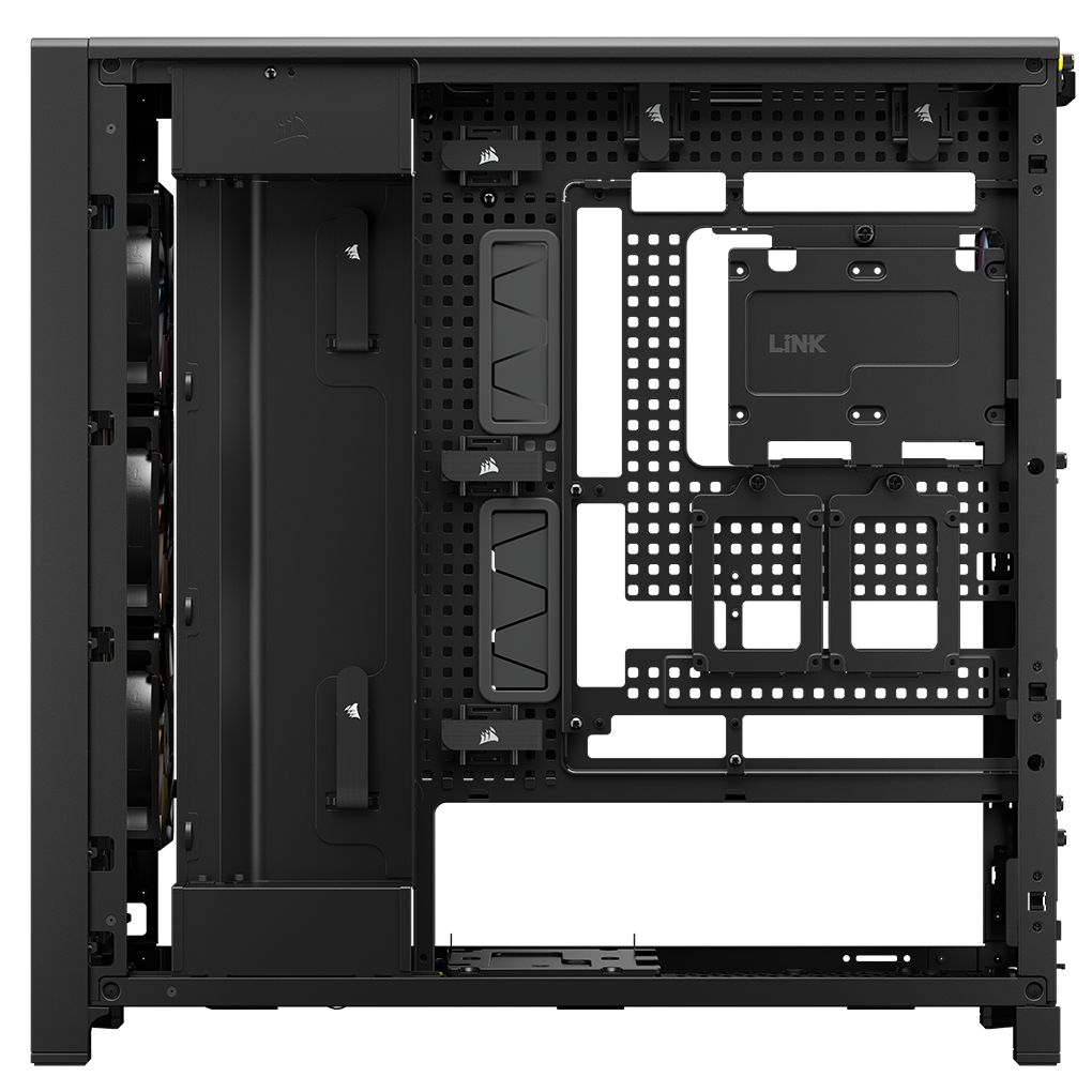 Corsair Frame 5000D RS ARGB PC Case, Midi-Tower, E-ATX, RGB, Tempered Glass - Black