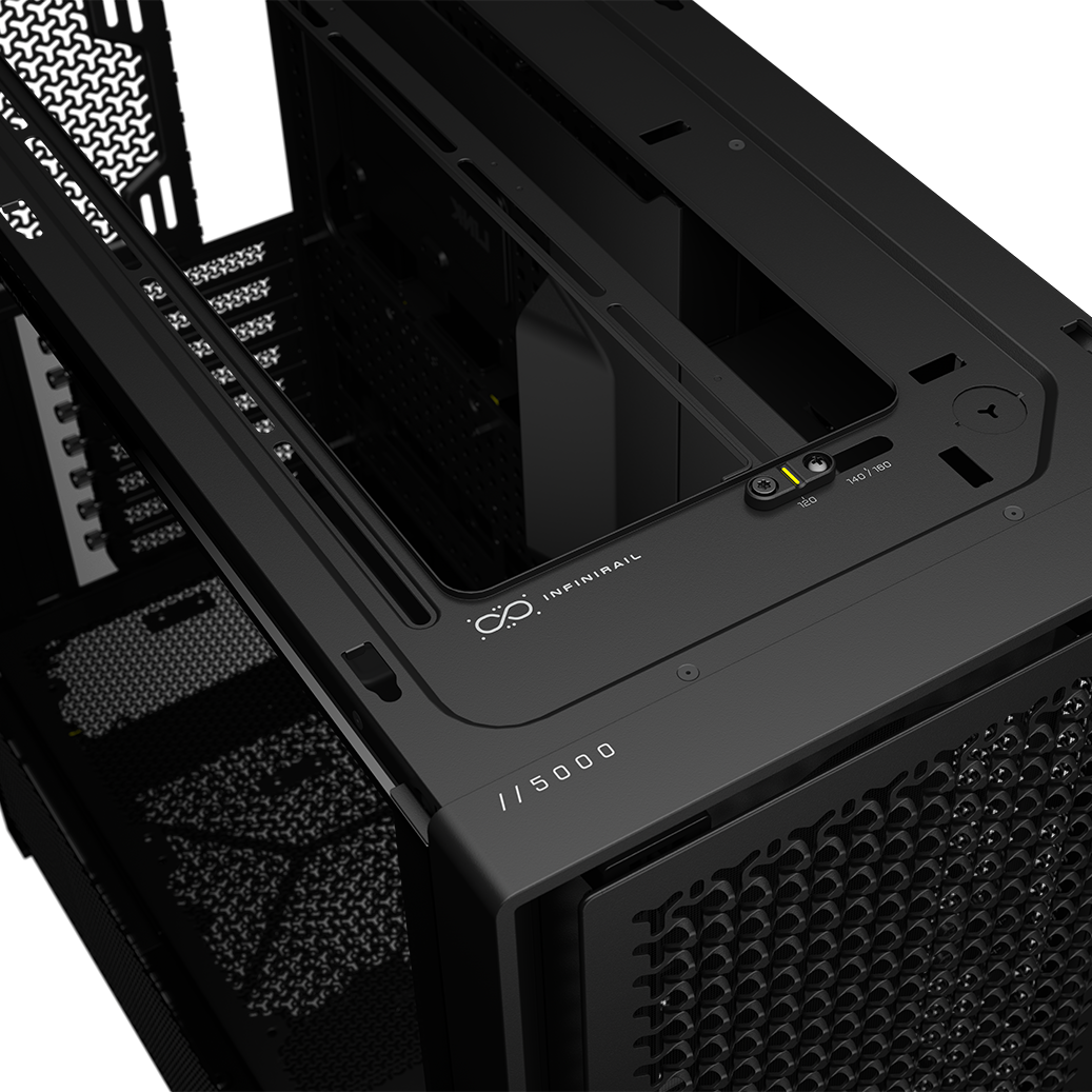 Corsair Frame 5000D RS ARGB PC Case, Midi-Tower, E-ATX, RGB, Tempered Glass - Black