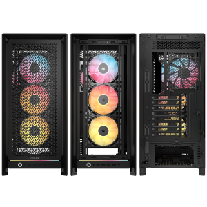 Corsair Frame 5000D RS ARGB PC Case, Midi-Tower, E-ATX, RGB, Tempered Glass - Black