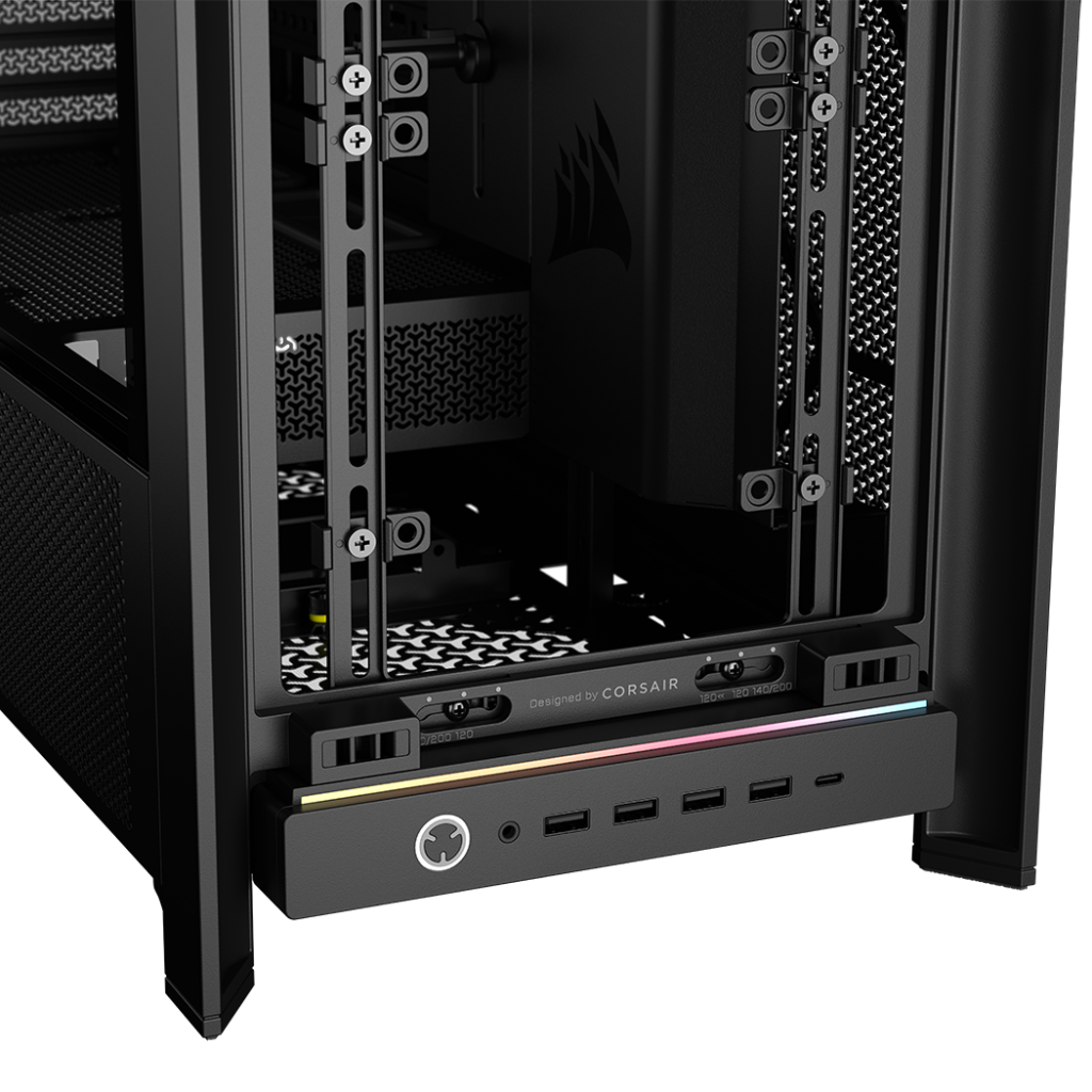 Corsair Frame 5000D RS ARGB PC Case, Midi-Tower, E-ATX, RGB, Tempered Glass - Black
