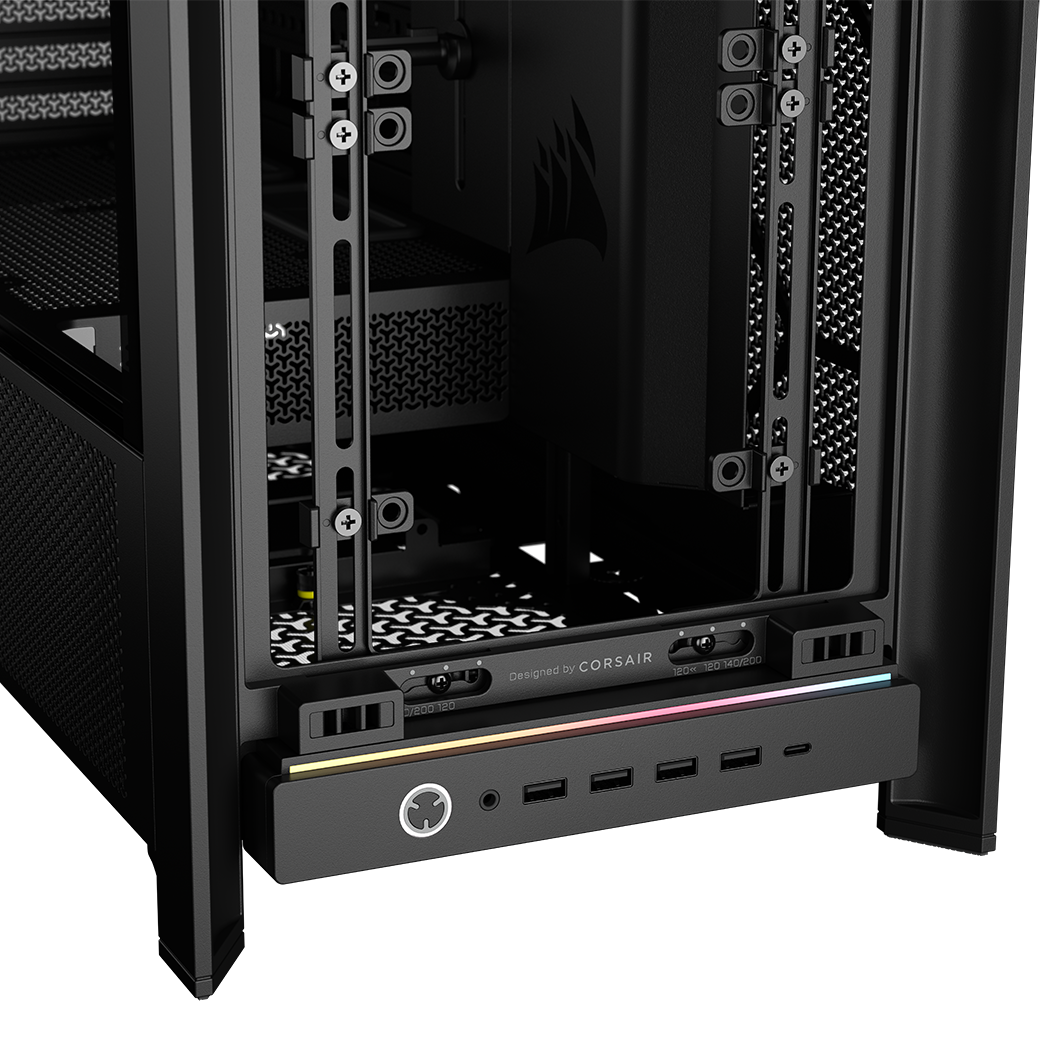 Corsair Frame 5000D RS ARGB PC Case, Midi-Tower, E-ATX, RGB, Tempered Glass - Black