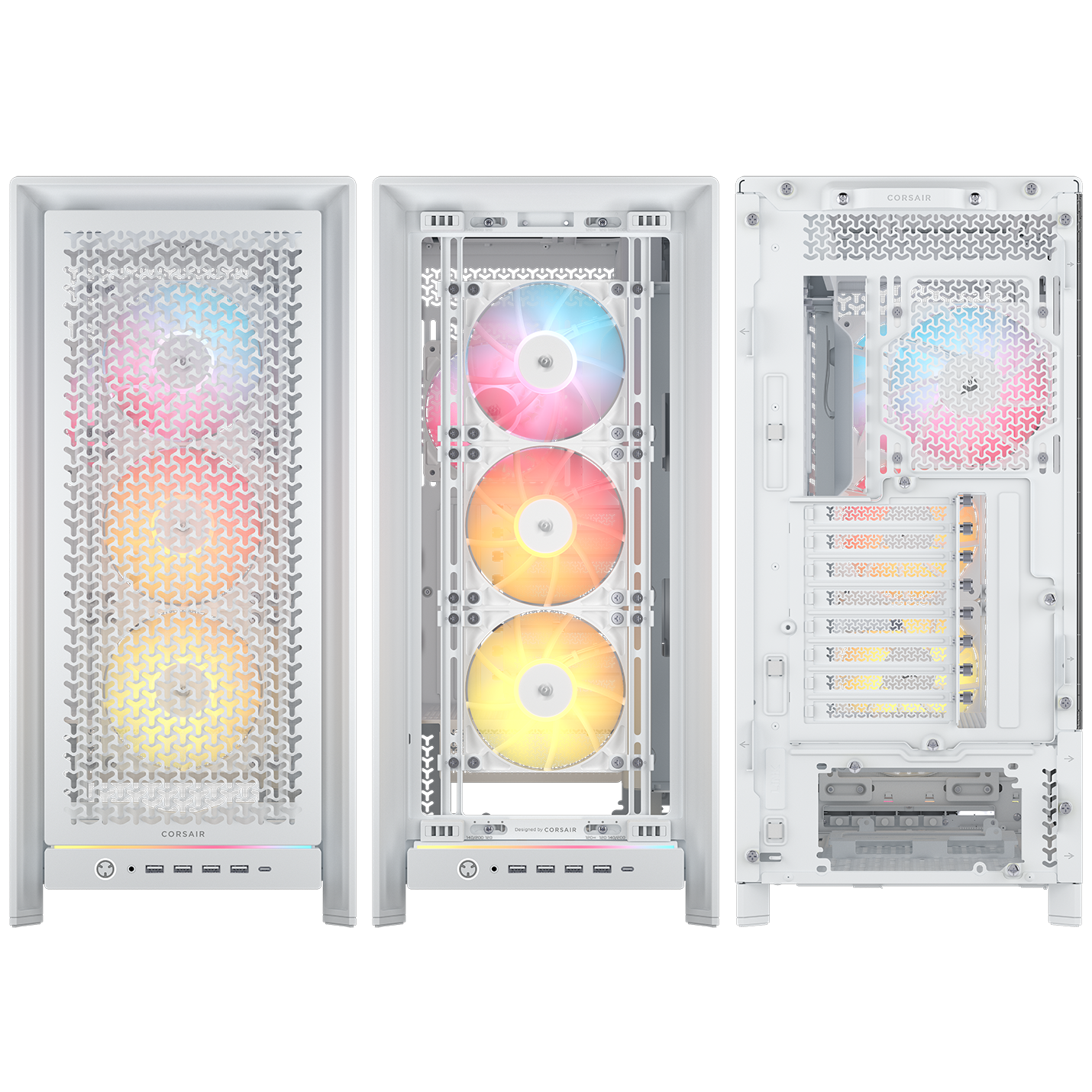 Corsair Frame 5000D RS ARGB PC Case, Midi-Tower, E-ATX, Tempered Glass - White