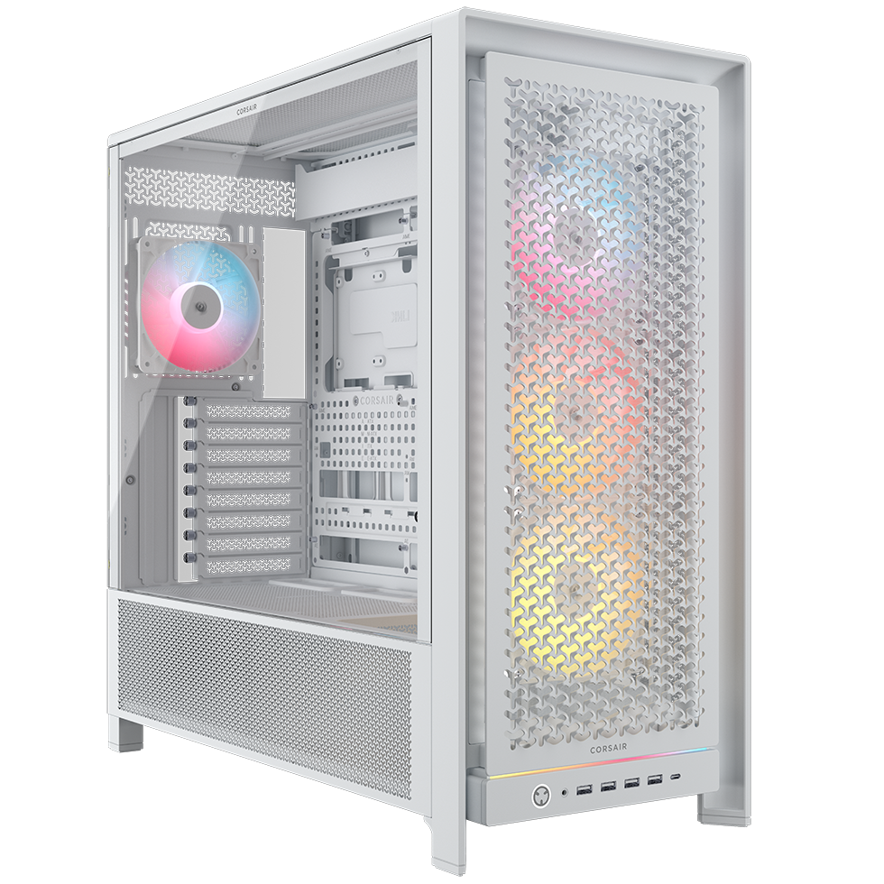 Corsair Frame 5000D RS ARGB PC Case, Midi-Tower, E-ATX, Tempered Glass - White