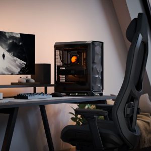 Fractal Design Meshify 3 TG Light Tint PC Case, Midi-Tower, E-ATX - Black