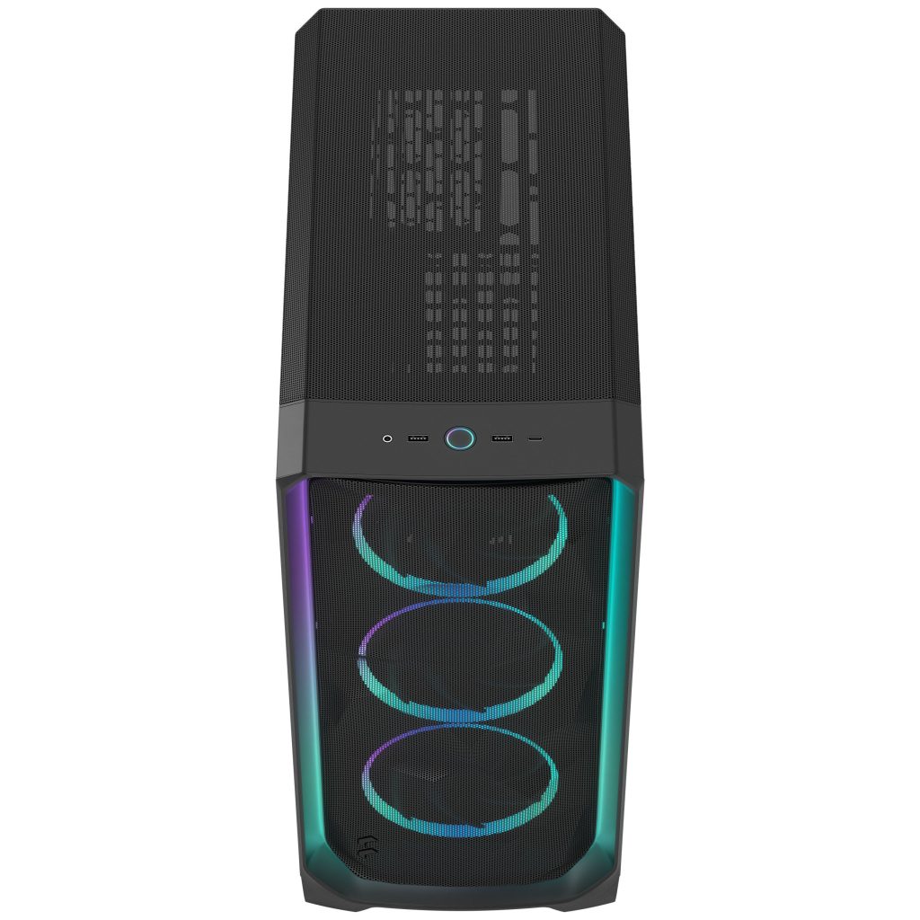 Fractal Design Meshify 3 Ambience Pro RGB TG Light PC Case, Midi-Tower, E-ATX - Black : image 3