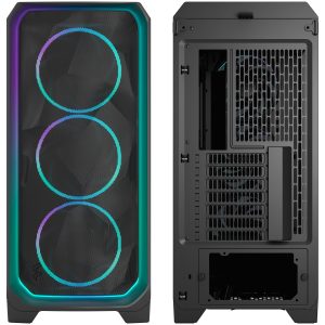 Fractal Design Meshify 3 Ambience Pro RGB TG Light PC Case, Midi-Tower, E-ATX - Black : image 11
