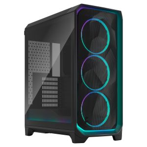 Fractal Design Meshify 3 Ambience Pro RGB TG Light PC Case, Midi-Tower, E-ATX - Black : image 1