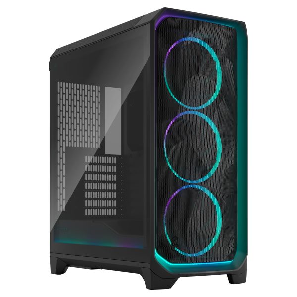 Fractal Design Meshify 3 Ambience Pro RGB TG Light PC Case, Midi-Tower, E-ATX – Black