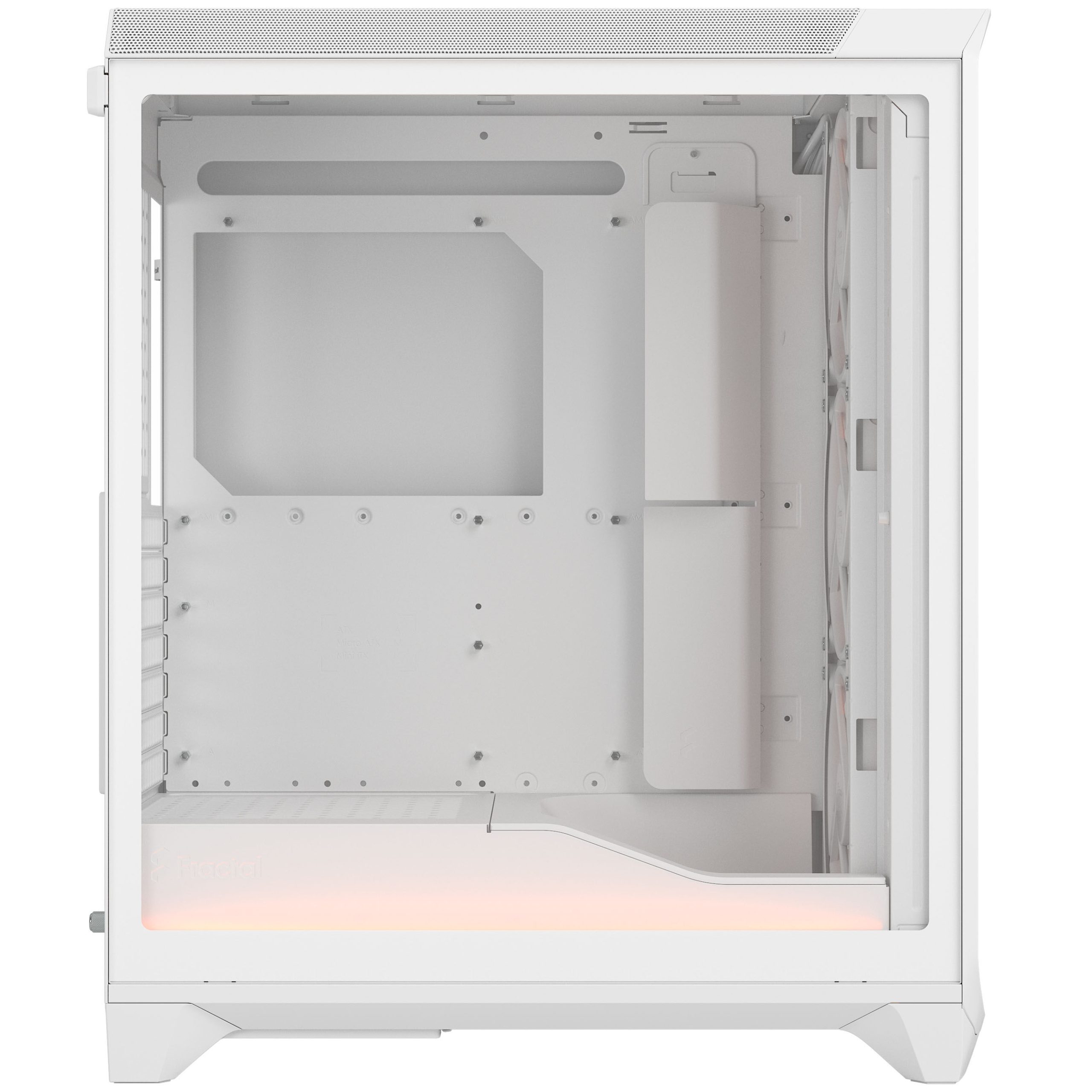 Fractal Design Meshify 3 Ambience Pro RGB White TG Clear PC Case, Midi-Tower, E-ATX - White