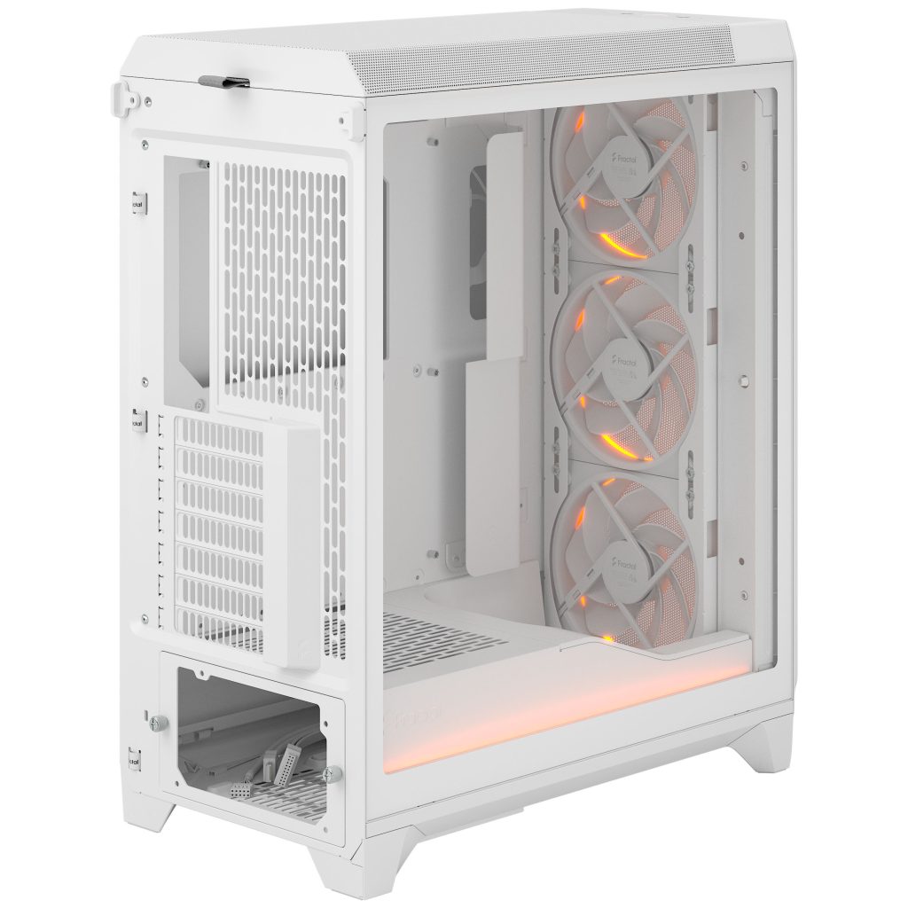 Fractal Design Meshify 3 Ambience Pro RGB White TG Clear PC Case, Midi-Tower, E-ATX - White