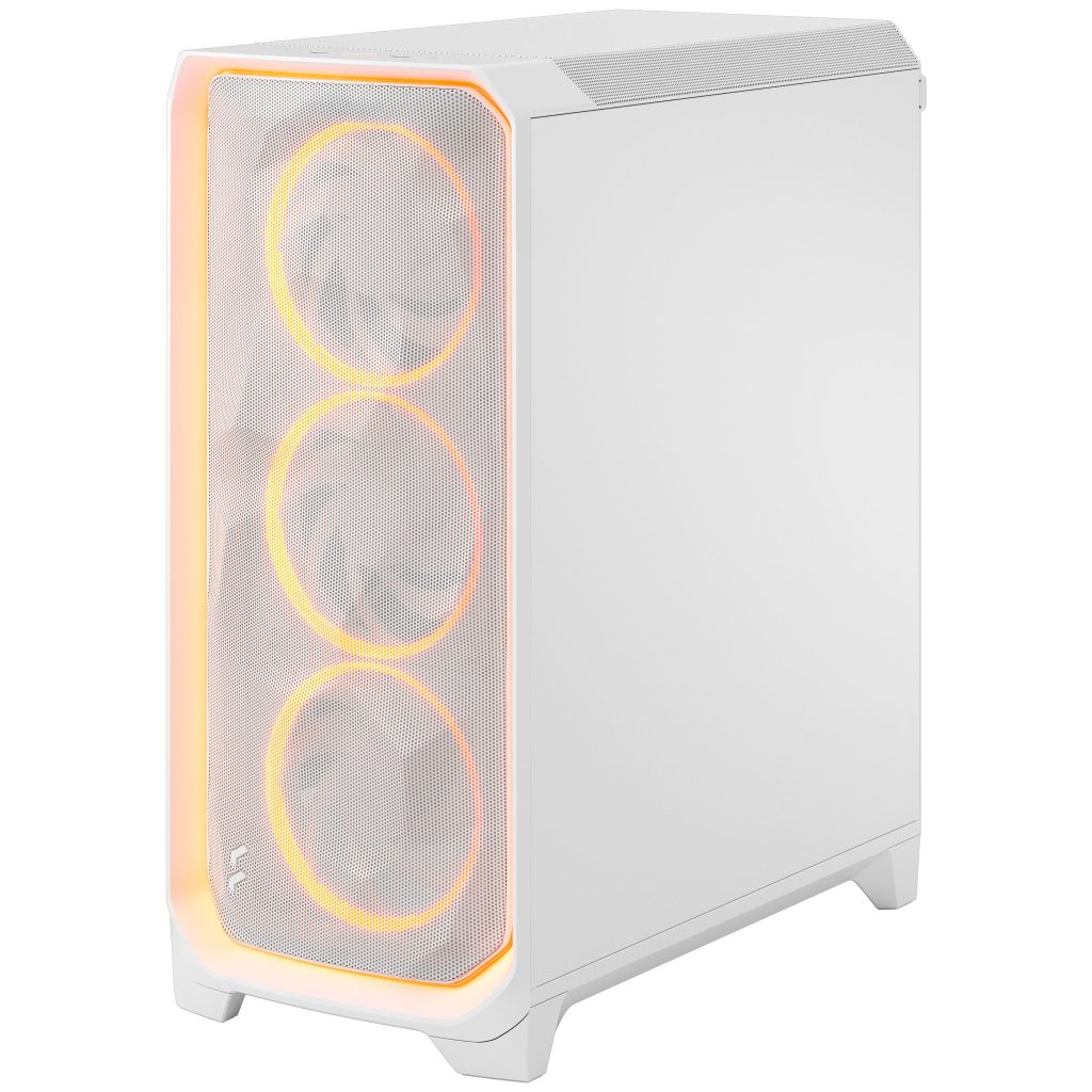 Fractal Design Meshify 3 Ambience Pro RGB White TG Clear PC Case, Midi-Tower, E-ATX - White