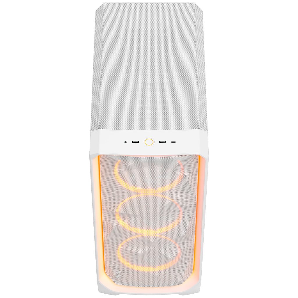 Fractal Design Meshify 3 Ambience Pro RGB White TG Clear PC Case, Midi-Tower, E-ATX - White