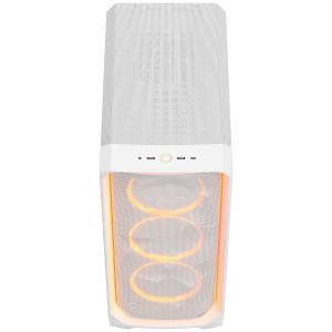 Fractal Design Meshify 3 Ambience Pro RGB White TG Clear PC Case, Midi-Tower, E-ATX - White