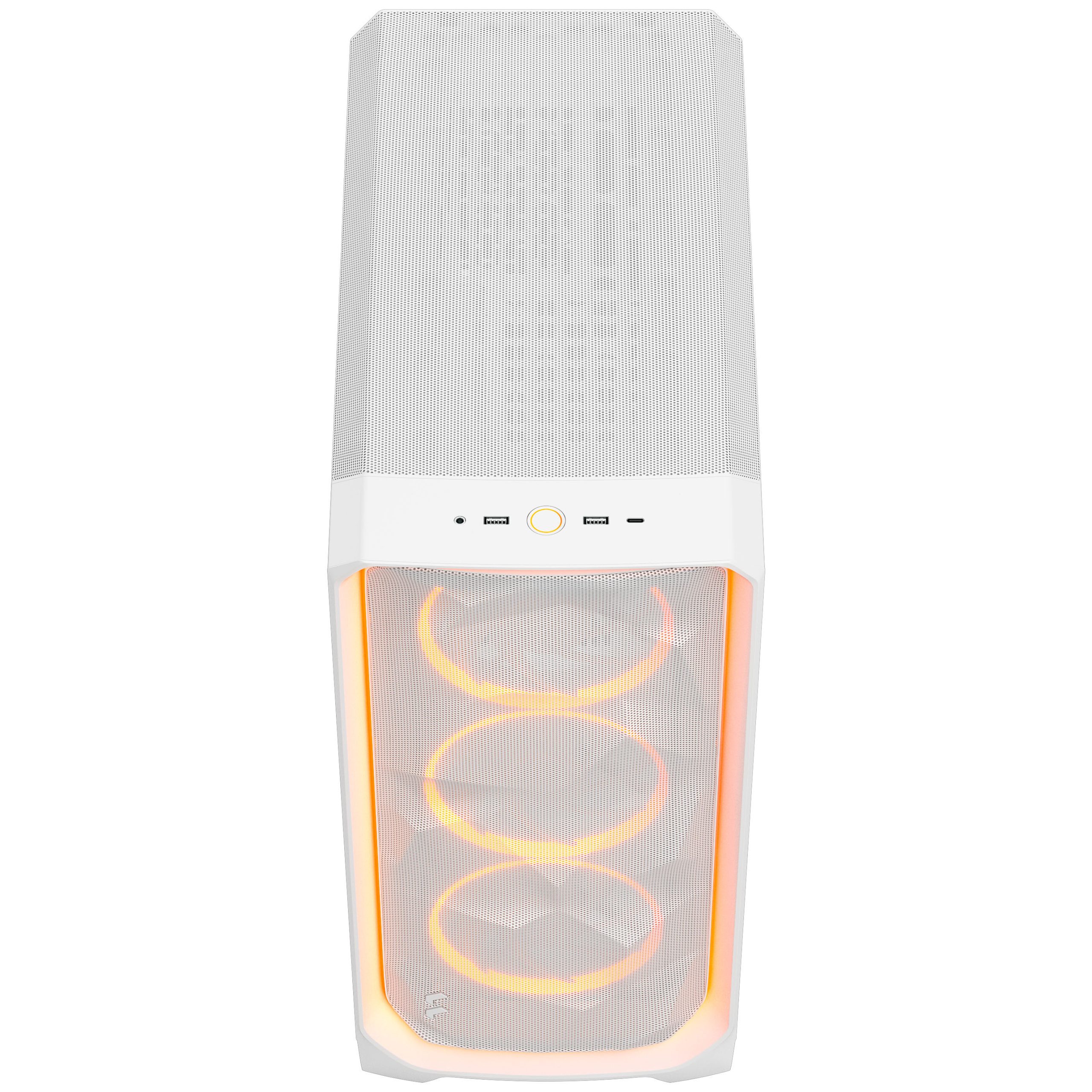 Fractal Design Meshify 3 Ambience Pro RGB White TG Clear PC Case, Midi-Tower, E-ATX - White