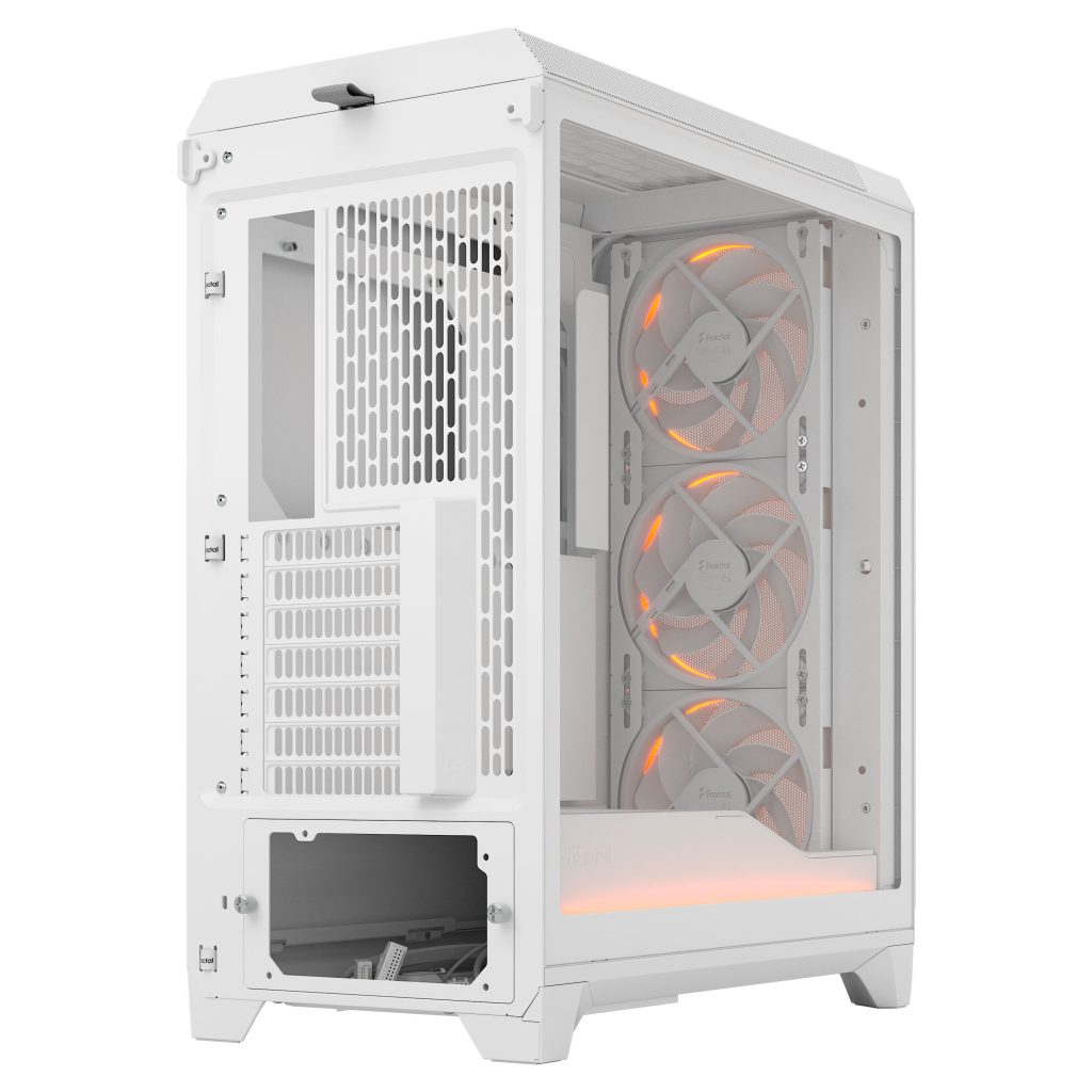 Fractal Design Meshify 3 Ambience Pro RGB White TG Clear PC Case, Midi-Tower, E-ATX - White