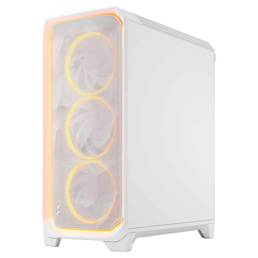 Fractal Design Meshify 3 Ambience Pro RGB White TG Clear PC Case, Midi-Tower, E-ATX - White