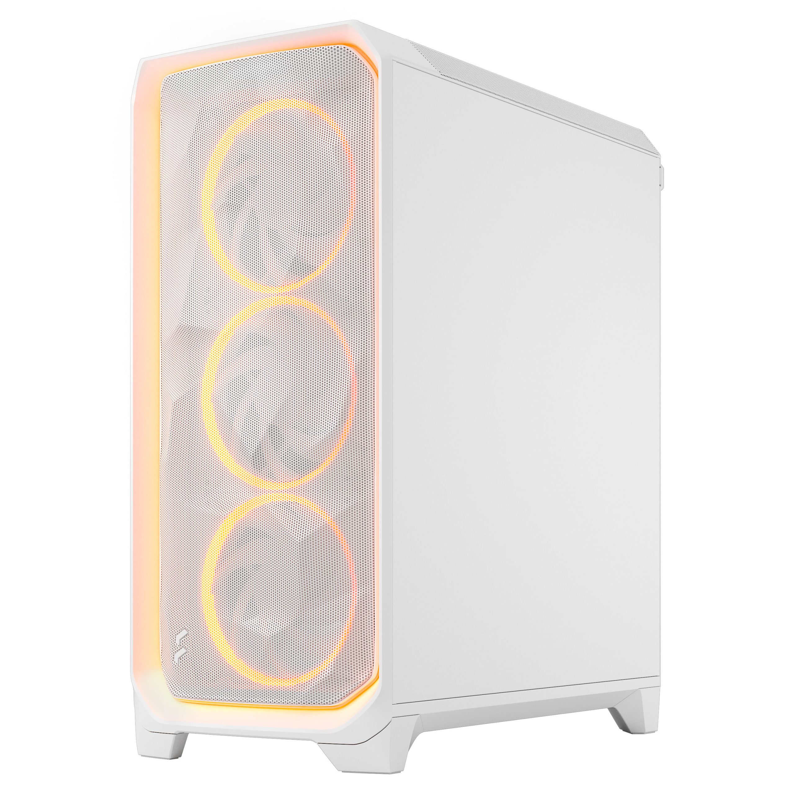 Fractal Design Meshify 3 Ambience Pro RGB White TG Clear PC Case, Midi-Tower, E-ATX - White