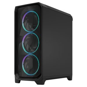 Fractal Design Meshify 3 RGB TG Light PC Case, Midi-Tower, E-ATX - Black