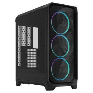 Fractal Design Meshify 3 RGB TG Light PC Case, Midi-Tower, E-ATX - Black