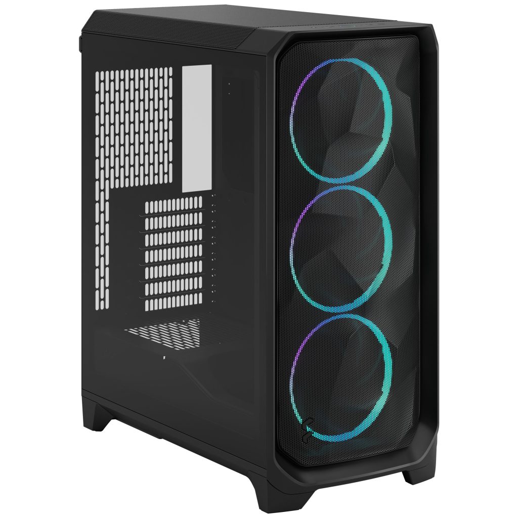 Fractal Design Meshify 3 RGB TG Light PC Case, Midi-Tower, E-ATX - Black