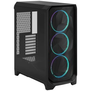 Fractal Design Meshify 3 RGB TG Light PC Case, Midi-Tower, E-ATX - Black